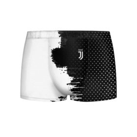 Мужские трусы 3D с принтом Juventus uniform black 2018 в Петрозаводске, 50% хлопок, 50% полиэстер | классическая посадка, на поясе мягкая тканевая резинка | Тематика изображения на принте: football | soccer | ювентус