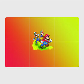 Магнитный плакат 3Х2 с принтом Super Mario в Петрозаводске, Полимерный материал с магнитным слоем | 6 деталей размером 9*9 см | nintendo | марио | нинтендо