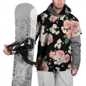 Накидка на куртку 3D с принтом Flowers Pattern в Петрозаводске, 100% полиэстер |  | 