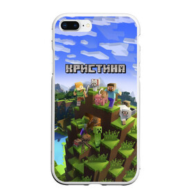 Чехол для iPhone 7Plus/8 Plus матовый с принтом Кристина - Minecraft в Петрозаводске, Силикон | Область печати: задняя сторона чехла, без боковых панелей | майнкрафт