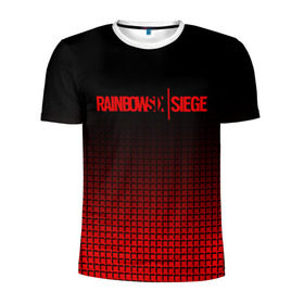 Мужская футболка 3D спортивная с принтом RAINBOW SIX SIEGE OUTBREAK в Петрозаводске, 100% полиэстер с улучшенными характеристиками | приталенный силуэт, круглая горловина, широкие плечи, сужается к линии бедра | cybersport | esports | pro league | r6 | rainbow | rainbow six | siege | six | weapon | армия | боевик | военные | война | игры | киберспорт | логотип | модные | оперативники | оружие | радуга | черный белый | шутер