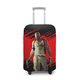 Чехол для чемодана 3D с принтом Max Payne в Петрозаводске, 86% полиэфир, 14% спандекс | двустороннее нанесение принта, прорези для ручек и колес | game | gta | max | payne | rockstar | игра | макс | пэйн