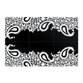Магнитный плакат 3Х2 с принтом Black&white Ornament в Петрозаводске, Полимерный материал с магнитным слоем | 6 деталей размером 9*9 см | Тематика изображения на принте: 