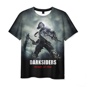 Мужская футболка 3D с принтом Darksiders: Wrath of War в Петрозаводске, 100% полиэфир | прямой крой, круглый вырез горловины, длина до линии бедер | 