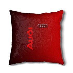 Подушка 3D с принтом Audi в Петрозаводске, наволочка – 100% полиэстер, наполнитель – холлофайбер (легкий наполнитель, не вызывает аллергию). | состоит из подушки и наволочки. Наволочка на молнии, легко снимается для стирки | audi | автомобиль | ауди | кольца | лого
