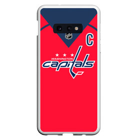 Чехол для Samsung S10E с принтом Ovechkin Washington Capitals Red в Петрозаводске, Силикон | Область печати: задняя сторона чехла, без боковых панелей | Тематика изображения на принте: овечкин | ови