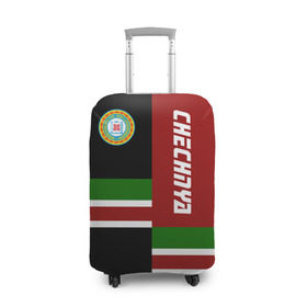 Чехол для чемодана 3D с принтом CHECHNYA (Чечня) в Петрозаводске, 86% полиэфир, 14% спандекс | двустороннее нанесение принта, прорези для ручек и колес | chechnya | грозный | кавказ | кавказец | кадыров | республика | северный | флаг | чех | чечен | чеченец | чеченка | чеченская | чечня