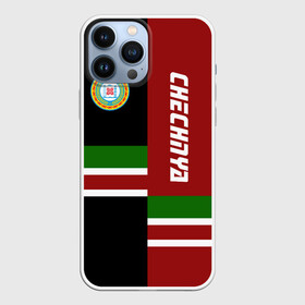 Чехол для iPhone 13 Pro Max с принтом CHECHNYA (Чечня) в Петрозаводске,  |  | Тематика изображения на принте: chechnya | грозный | кавказ | кавказец | кадыров | республика | северный | флаг | чех | чечен | чеченец | чеченка | чеченская | чечня