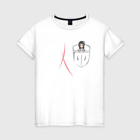 Женская футболка хлопок с принтом Карман Кирито в Петрозаводске, 100% хлопок | прямой крой, круглый вырез горловины, длина до линии бедер, слегка спущенное плечо | anime | kirito | sao | sword art online | vr | аниме | кирито | мастера меча онлайн | ммо