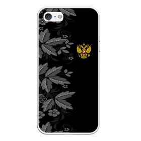 Чехол для iPhone 5/5S матовый с принтом Russia Pattern в Петрозаводске, Силикон | Область печати: задняя сторона чехла, без боковых панелей | pattern | russia | герб | орел | орнамент | патриот | патриотизм | российский | россия | символика | узор | хохлома | цветы | я русский