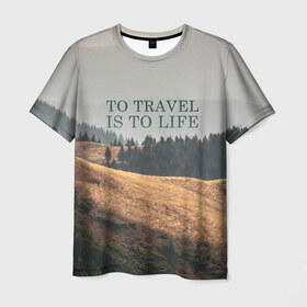 Мужская футболка 3D с принтом путешествия в Петрозаводске, 100% полиэфир | прямой крой, круглый вырез горловины, длина до линии бедер | adventure | forest | hiking | nature | taiga | traveling | trees | trekking | лес | отдых | охота | приключения | природа | путешествия | свобода | тайга | туризм
