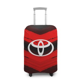 Чехол для чемодана 3D с принтом Toyota sport abstract 2018 в Петрозаводске, 86% полиэфир, 14% спандекс | двустороннее нанесение принта, прорези для ручек и колес | 