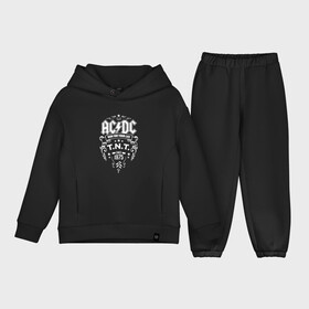 Детский костюм хлопок Oversize с принтом AC DC run for your life в Петрозаводске,  |  | ac dc | acdc ас дс | асдс