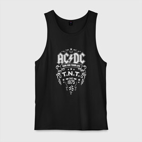 Мужская майка хлопок с принтом AC/DC run for your life в Петрозаводске, 100% хлопок |  | Тематика изображения на принте: ac dc | acdc ас дс | асдс