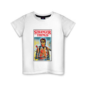 Детская футболка хлопок с принтом Stranger Things в Петрозаводске, 100% хлопок | круглый вырез горловины, полуприлегающий силуэт, длина до линии бедер | stranger things | очень странные дела