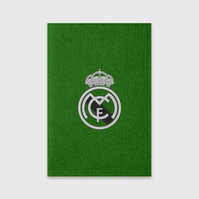 Обложка для паспорта матовая кожа с принтом FC Real Madrid в Петрозаводске, натуральная матовая кожа | размер 19,3 х 13,7 см; прозрачные пластиковые крепления | football | soccer | реал мадрид