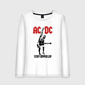 Женский лонгслив хлопок с принтом AC/DC stiff upper lip в Петрозаводске, 100% хлопок |  | ac dc | acdc | acdc ас дс | австралийская | ангус янг | асдс | блюз | группа | крис слэйд | метал | молния | музыка | музыканты | певцы | рок | рок н ролл | стиви янг | хард | хардрок | эксл роуз