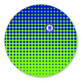 Коврик круглый с принтом Chelsea в Петрозаводске, резина и полиэстер | круглая форма, изображение наносится на всю лицевую часть | chelsea | england | football | futbol | sport | англия | спорт | футбол | челси