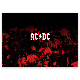 Поздравительная открытка с принтом AC/DC в Петрозаводске, 100% бумага | плотность бумаги 280 г/м2, матовая, на обратной стороне линовка и место для марки
 | ac dc | acdc | acdc ас дс | австралийская | ангус янг | асдс | блюз | группа | крис слэйд | метал | молния | музыка | музыканты | певцы | рок | рок н ролл | стиви янг | хард | хардрок | эксл роуз