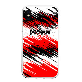 Чехол для iPhone XS Max матовый с принтом Mass Effect в Петрозаводске, Силикон | Область печати: задняя сторона чехла, без боковых панелей | Тематика изображения на принте: n7 | shepard | галактика | жнец | космос | краска | краски | масс | нормандия | планета | шепард | эффект