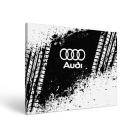 Холст прямоугольный с принтом Audi abstract sport в Петрозаводске, 100% ПВХ |  | ауди | кольца | лого | машина