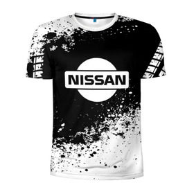 Мужская футболка 3D спортивная с принтом Nissan abstract sport в Петрозаводске, 100% полиэстер с улучшенными характеристиками | приталенный силуэт, круглая горловина, широкие плечи, сужается к линии бедра | motor | nissan | авто | лого | машина | ниссан | тачка