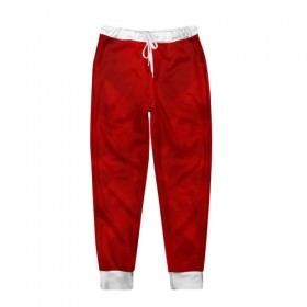 Мужские брюки 3D с принтом Abstract flower RED в Петрозаводске, 100% полиэстер | манжеты по низу, эластичный пояс регулируется шнурком, по бокам два кармана без застежек, внутренняя часть кармана из мелкой сетки | 