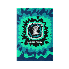Обложка для паспорта матовая кожа с принтом Haunted Family в Петрозаводске, натуральная матовая кожа | размер 19,3 х 13,7 см; прозрачные пластиковые крепления | Тематика изображения на принте: 