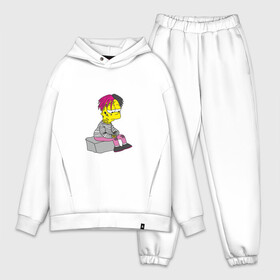 Мужской костюм хлопок OVERSIZE с принтом Bart Lili Peep в Петрозаводске,  |  | bart simpson | lil peep | барт симпсон | лил пип