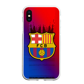 Чехол для iPhone XS Max матовый с принтом FC Barcelona color sport в Петрозаводске, Силикон | Область печати: задняя сторона чехла, без боковых панелей | football | soccer | барселона