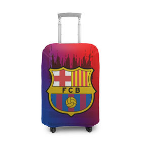Чехол для чемодана 3D с принтом FC Barcelona color sport в Петрозаводске, 86% полиэфир, 14% спандекс | двустороннее нанесение принта, прорези для ручек и колес | football | soccer | барселона