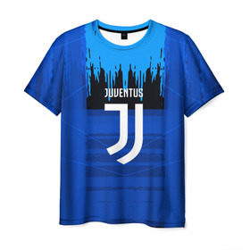 Мужская футболка 3D с принтом FC Juventus color abstract в Петрозаводске, 100% полиэфир | прямой крой, круглый вырез горловины, длина до линии бедер | Тематика изображения на принте: 