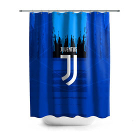 Штора 3D для ванной с принтом FC Juventus color abstract в Петрозаводске, 100% полиэстер | плотность материала — 100 г/м2. Стандартный размер — 146 см х 180 см. По верхнему краю — пластиковые люверсы для креплений. В комплекте 10 пластиковых колец | 