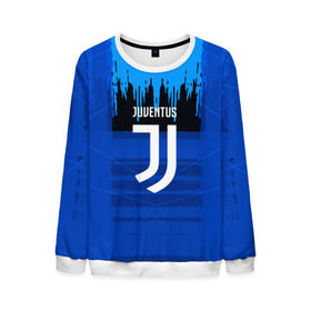 Мужской свитшот 3D с принтом FC Juventus color abstract в Петрозаводске, 100% полиэстер с мягким внутренним слоем | круглый вырез горловины, мягкая резинка на манжетах и поясе, свободная посадка по фигуре | 