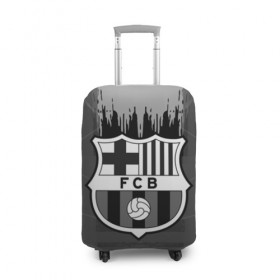 Чехол для чемодана 3D с принтом FC Barcelona abstract color в Петрозаводске, 86% полиэфир, 14% спандекс | двустороннее нанесение принта, прорези для ручек и колес | Тематика изображения на принте: 