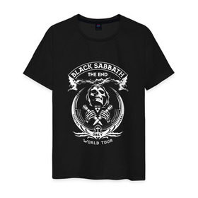 Мужская футболка хлопок с принтом Black Sabbath the end в Петрозаводске, 100% хлопок | прямой крой, круглый вырез горловины, длина до линии бедер, слегка спущенное плечо. | black sabbath | билл уорд | блек | гизер батлер | ози озборн | осборн оззи | сабатаж | тони айомми