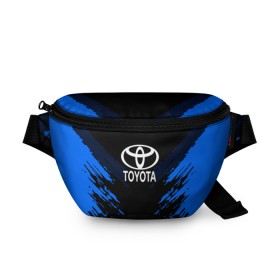 Поясная сумка 3D с принтом TOYOTA SPORT COLLECTION в Петрозаводске, 100% полиэстер | плотная ткань, ремень с регулируемой длиной, внутри несколько карманов для мелочей, основное отделение и карман с обратной стороны сумки застегиваются на молнию | auto | automobile | car | machine | motor | motor car | sport car | toyota | автомашина | бренд | легковой автомобиль | марка | спортивный автомобиль | тачка