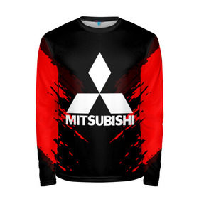 Мужской лонгслив 3D с принтом MITSUBISHI SPORT COLLECTION в Петрозаводске, 100% полиэстер | длинные рукава, круглый вырез горловины, полуприлегающий силуэт | Тематика изображения на принте:  машина | марка | митсубиси