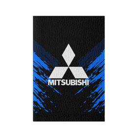 Обложка для паспорта матовая кожа с принтом MITSUBISHI SPORT COLLECTION в Петрозаводске, натуральная матовая кожа | размер 19,3 х 13,7 см; прозрачные пластиковые крепления | Тематика изображения на принте:  машина | марка | митсубиси