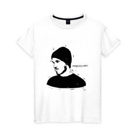 Женская футболка хлопок с принтом Mnogoznaal_9 в Петрозаводске, 100% хлопок | прямой крой, круглый вырез горловины, длина до линии бедер, слегка спущенное плечо | mnogoznaal | максим лазин | многознаал