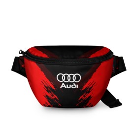 Поясная сумка 3D с принтом AUDI SPORT COLLECTION в Петрозаводске, 100% полиэстер | плотная ткань, ремень с регулируемой длиной, внутри несколько карманов для мелочей, основное отделение и карман с обратной стороны сумки застегиваются на молнию | audi | auto | automobile | car | machine | motor | motor car | sport car | автомашина | ауди | бренд | легковой автомобиль | марка | спортивный автомобиль | тачка