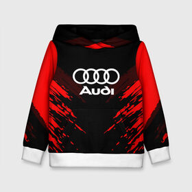 Детская толстовка 3D с принтом AUDI SPORT COLLECTION в Петрозаводске, 100% полиэстер | двухслойный капюшон со шнурком для регулировки, мягкие манжеты на рукавах и по низу толстовки, спереди карман-кенгуру с мягким внутренним слоем | Тематика изображения на принте: audi | auto | automobile | car | machine | motor | motor car | sport car | автомашина | ауди | бренд | легковой автомобиль | марка | спортивный автомобиль | тачка