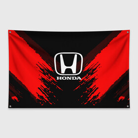 Флаг-баннер с принтом HONDA SPORT COLLECTION в Петрозаводске, 100% полиэстер | размер 67 х 109 см, плотность ткани — 95 г/м2; по краям флага есть четыре люверса для крепления | auto | automobile | car | honda | machine | motor | motor car | sport car | автомашина | бренд | легковой автомобиль | марка | спортивный автомобиль | тачка | хонда