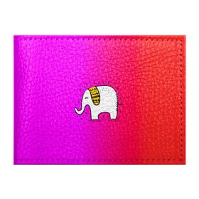 Обложка для студенческого билета с принтом Радужный слоник в Петрозаводске, натуральная кожа | Размер: 11*8 см; Печать на всей внешней стороне | детские | животные | слон | слоник | слоны