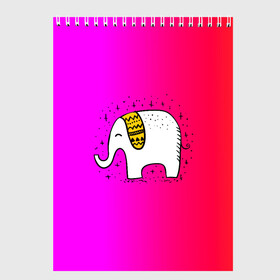 Скетчбук с принтом Радужный слоник в Петрозаводске, 100% бумага
 | 48 листов, плотность листов — 100 г/м2, плотность картонной обложки — 250 г/м2. Листы скреплены сверху удобной пружинной спиралью | детские | животные | слон | слоник | слоны