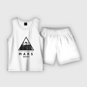 Детская пижама с шортами хлопок с принтом Thirty Seconds to Mars в Петрозаводске,  |  | 30 seconds to mars | 30 секунд до марса | 30stm | thirty seconds to mars | джаред | лето | рок группа | шеннон