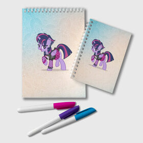 Блокнот с принтом My Little Pony в Петрозаводске, 100% бумага | 48 листов, плотность листов — 60 г/м2, плотность картонной обложки — 250 г/м2. Листы скреплены удобной пружинной спиралью. Цвет линий — светло-серый
 | Тематика изображения на принте: мой маленький пони | мультфильм