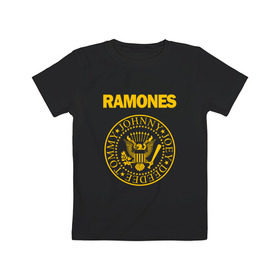 Детская футболка хлопок с принтом Ramones в Петрозаводске, 100% хлопок | круглый вырез горловины, полуприлегающий силуэт, длина до линии бедер | punk | punkrock | панк