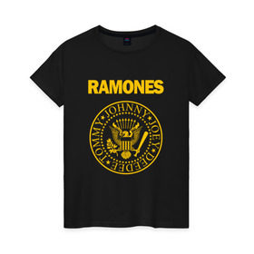 Женская футболка хлопок с принтом Ramones в Петрозаводске, 100% хлопок | прямой крой, круглый вырез горловины, длина до линии бедер, слегка спущенное плечо | punk | punkrock | панк