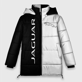 Женская зимняя куртка 3D с принтом Jaguar в Петрозаводске, верх — 100% полиэстер; подкладка — 100% полиэстер; утеплитель — 100% полиэстер | длина ниже бедра, силуэт Оверсайз. Есть воротник-стойка, отстегивающийся капюшон и ветрозащитная планка. 

Боковые карманы с листочкой на кнопках и внутренний карман на молнии | Тематика изображения на принте: c x17 | c x75 concept | c xf | cars | e pace | f pace | jaguar | land | r d6 | r2 | r3 | r4 | r5 | rover. r1 | xkr 75 | авто | автомобиль | знак | лого | машина | символ | тачка | эмблема | ягуар